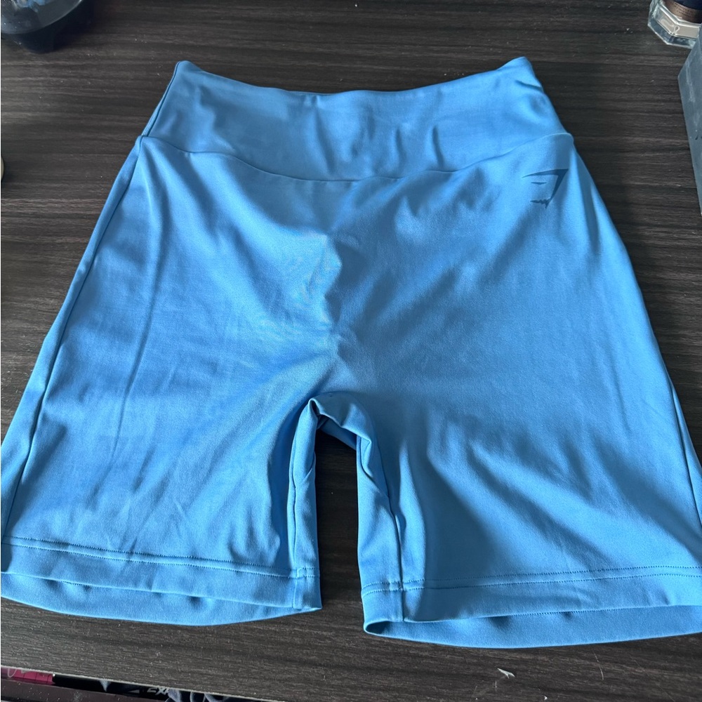 gymshark blue workout shorts